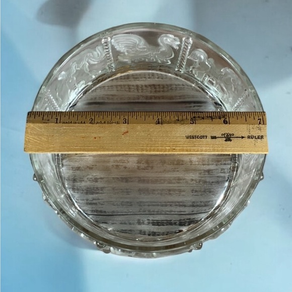 Goebel Frosted Crystal Carousel Glass Candy Dish - Picture 9 of 13